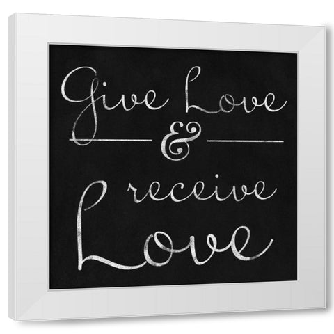 Love and Beyond Border I White Modern Wood Framed Art Print by Sundance Studio