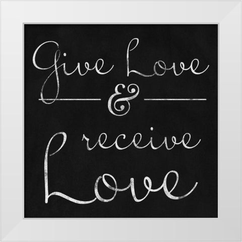 Love and Beyond Border I White Modern Wood Framed Art Print by Sundance Studio