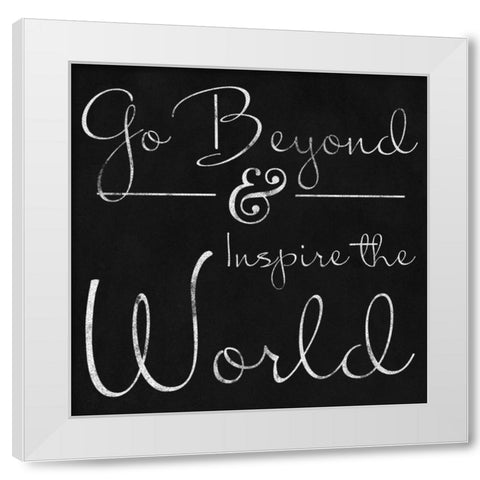 Love and Beyond Border II White Modern Wood Framed Art Print by Sundance Studio