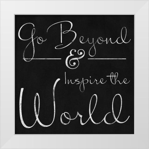 Love and Beyond Border II White Modern Wood Framed Art Print by Sundance Studio