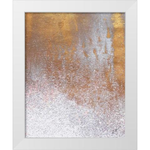 Gold Summer Woods I White Modern Wood Framed Art Print by Mercado, M.