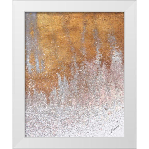 Gold Summer Woods II White Modern Wood Framed Art Print by Mercado, M.