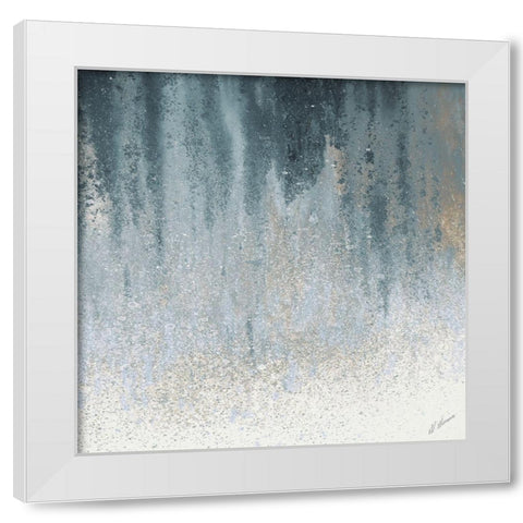 Teal Summer Woods I White Modern Wood Framed Art Print by Mercado, M.