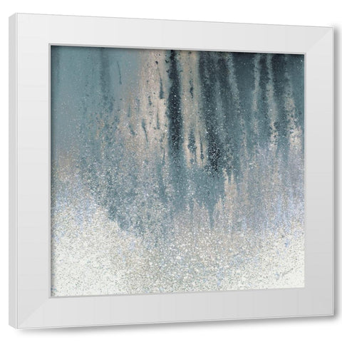Teal Summer Woods II White Modern Wood Framed Art Print by Mercado, M.
