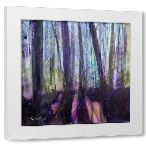 Moody Woods White Modern Wood Framed Art Print by Maria, Robin