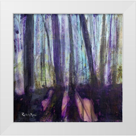 Moody Woods White Modern Wood Framed Art Print by Maria, Robin