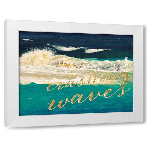 High Waves II White Modern Wood Framed Art Print by Mansfield, Kathy