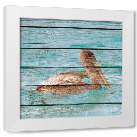 Wood Pelican II White Modern Wood Framed Art Print by Mansfield, Kathy