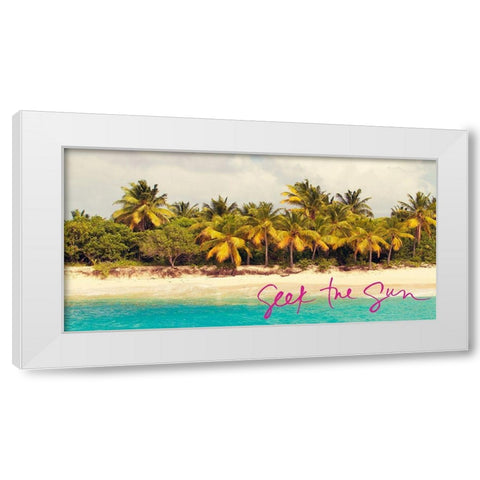 Seek The Sun White Modern Wood Framed Art Print by Mansfield, Kathy