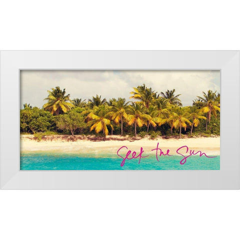 Seek The Sun White Modern Wood Framed Art Print by Mansfield, Kathy