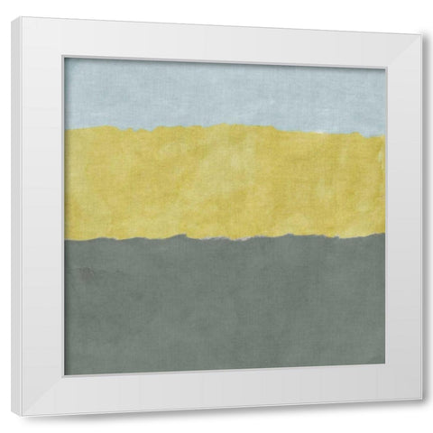 Gray Blocks of Color I White Modern Wood Framed Art Print by SD Graphics Studio