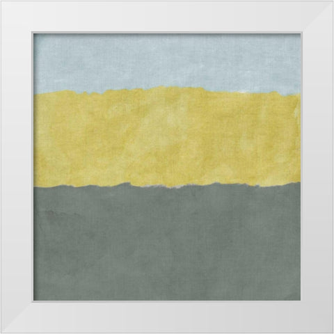 Gray Blocks of Color I White Modern Wood Framed Art Print by SD Graphics Studio