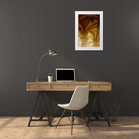 Arches St Eustache II White Modern Wood Framed Art Print by Mansfield, Kathy