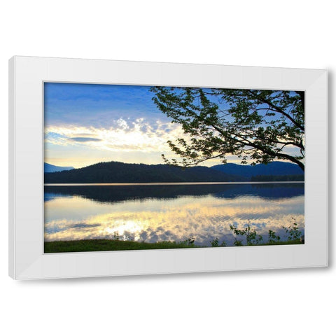 Serene Sunset View White Modern Wood Framed Art Print by Mansfield, Kathy