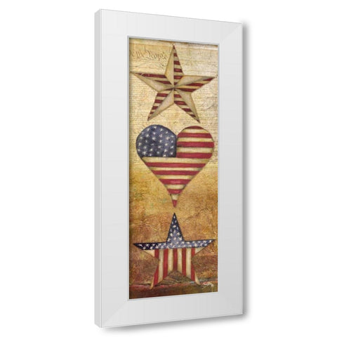 America Stars I White Modern Wood Framed Art Print by Medley, Elizabeth