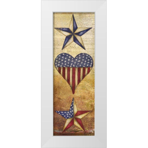 America Stars II White Modern Wood Framed Art Print by Medley, Elizabeth