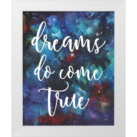 Dreams Do Come True White Modern Wood Framed Art Print by Medley, Elizabeth