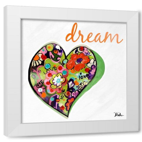 Expressive Heart II White Modern Wood Framed Art Print by Pinto, Patricia