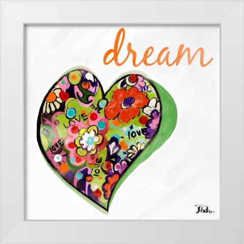 Expressive Heart II White Modern Wood Framed Art Print by Pinto, Patricia