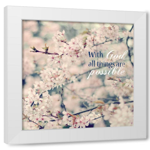 All Things Are Possible White Modern Wood Framed Art Print by Gardner, Sarah