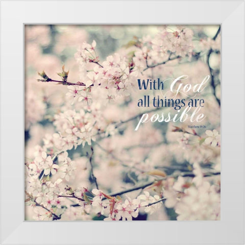 All Things Are Possible White Modern Wood Framed Art Print by Gardner, Sarah