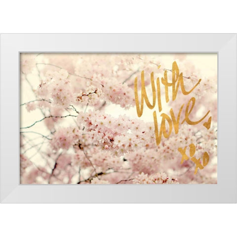 With Love White Modern Wood Framed Art Print by Gardner, Sarah
