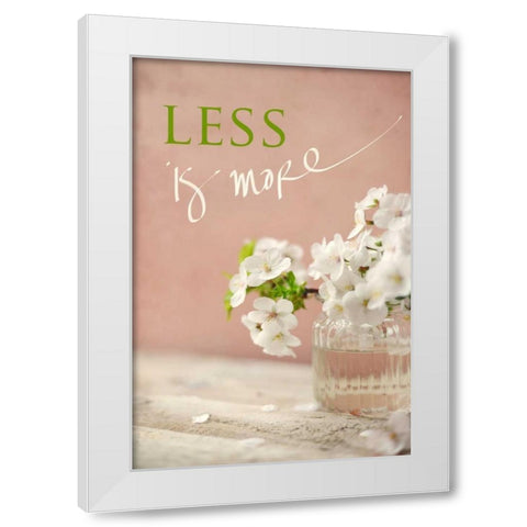 Less is More White Modern Wood Framed Art Print by Gardner, Sarah