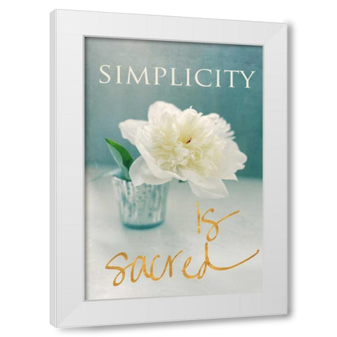 Spring Blossoms White Modern Wood Framed Art Print by Gardner, Sarah