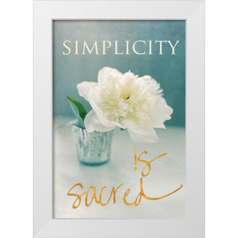 Spring Blossoms White Modern Wood Framed Art Print by Gardner, Sarah