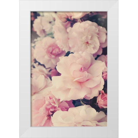 Pink Blossoms I White Modern Wood Framed Art Print by Gardner, Sarah