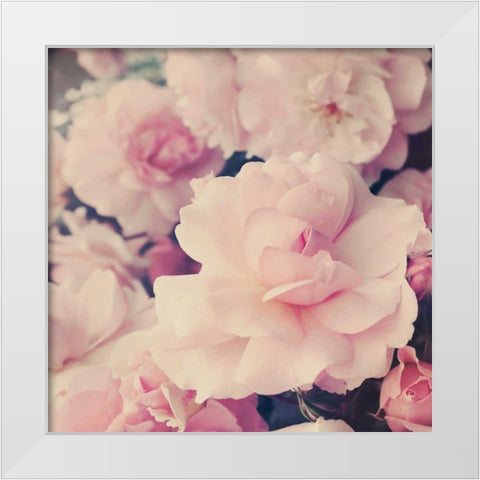 Pink Blossoms I White Modern Wood Framed Art Print by Gardner, Sarah