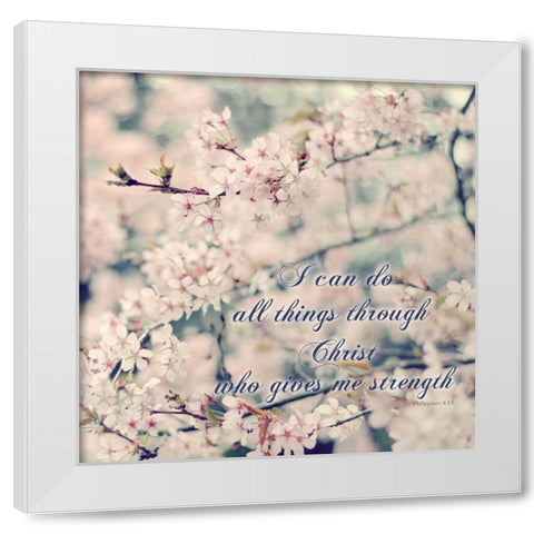 Do All Things With Christ White Modern Wood Framed Art Print by Gardner, Sarah