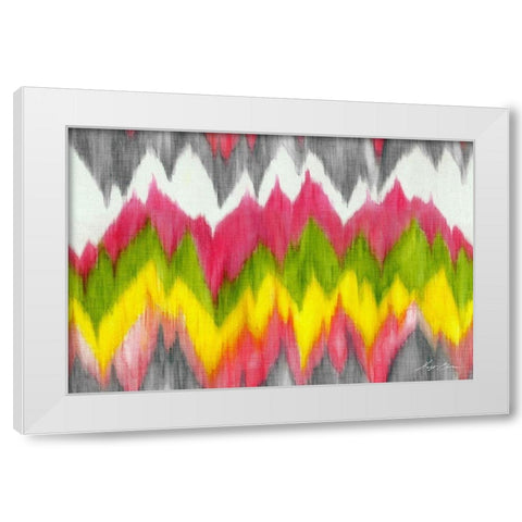 Vibrant Crests White Modern Wood Framed Art Print by Edwins, Hugo