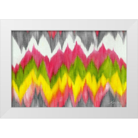 Vibrant Crests White Modern Wood Framed Art Print by Edwins, Hugo