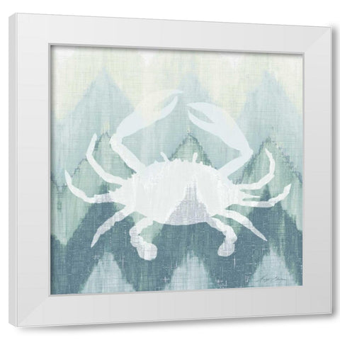 Chevron Sea Creature III White Modern Wood Framed Art Print by Edwins, Hugo