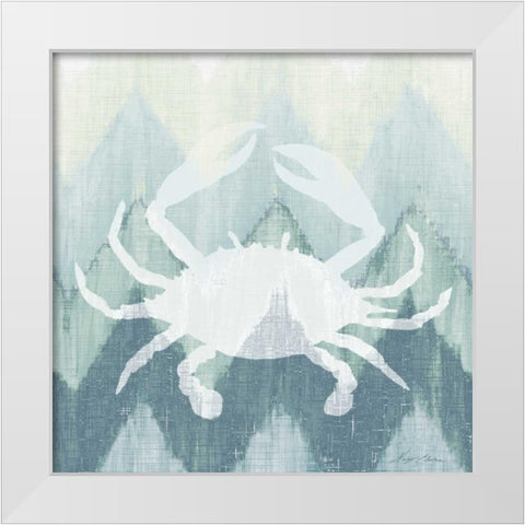 Chevron Sea Creature III White Modern Wood Framed Art Print by Edwins, Hugo