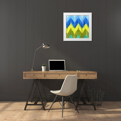 Brilliant Chevron I White Modern Wood Framed Art Print by Edwins, Hugo