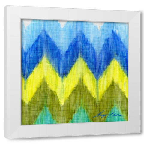 Brilliant Chevron I White Modern Wood Framed Art Print by Edwins, Hugo