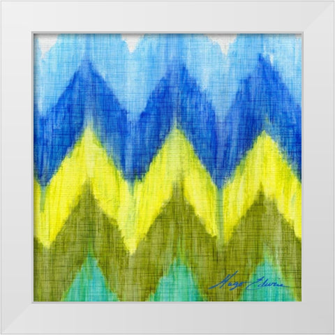 Brilliant Chevron I White Modern Wood Framed Art Print by Edwins, Hugo