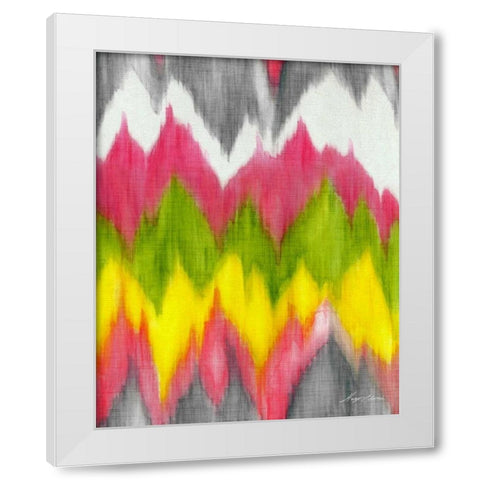 Vibrant Crests II White Modern Wood Framed Art Print by Edwins, Hugo