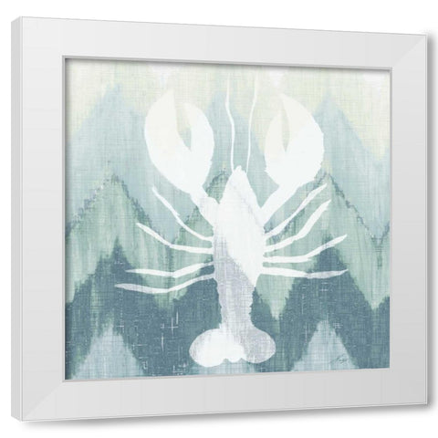 Chevron Sea Creature IV White Modern Wood Framed Art Print by Edwins, Hugo