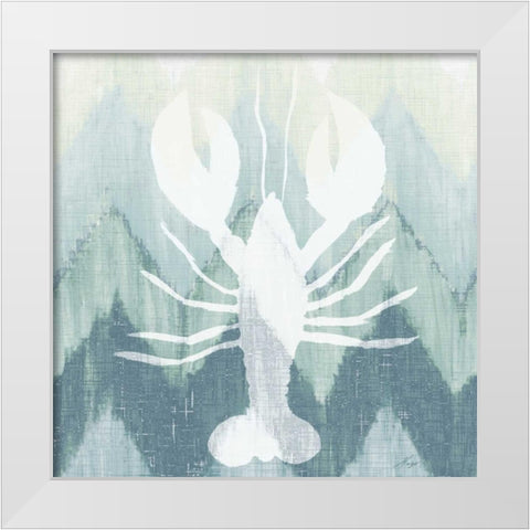 Chevron Sea Creature IV White Modern Wood Framed Art Print by Edwins, Hugo