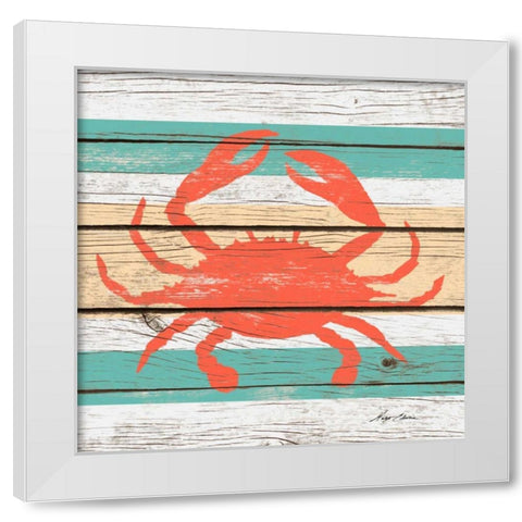 Striped Sea Creature III White Modern Wood Framed Art Print by Edwins, Hugo