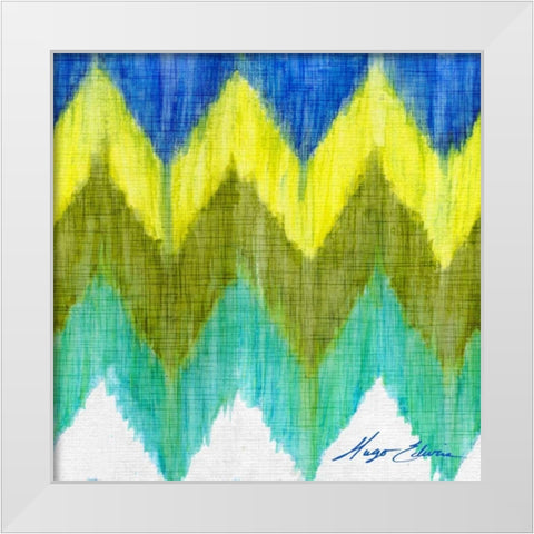 Brilliant Chevron II White Modern Wood Framed Art Print by Edwins, Hugo