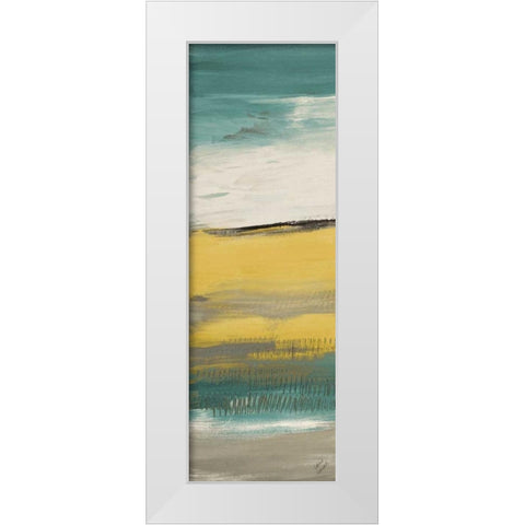 Flatlands Teal III White Modern Wood Framed Art Print by Loreth, Lanie