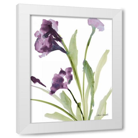 Purple Belles I White Modern Wood Framed Art Print by Loreth, Lanie