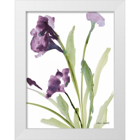 Purple Belles I White Modern Wood Framed Art Print by Loreth, Lanie