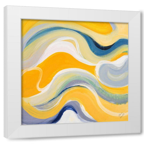 Curvilinear Bright I White Modern Wood Framed Art Print by Loreth, Lanie