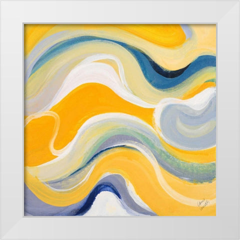 Curvilinear Bright I White Modern Wood Framed Art Print by Loreth, Lanie