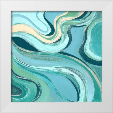 Curving Waves II White Modern Wood Framed Art Print by Loreth, Lanie